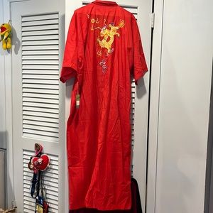 Long Asian robe with sash